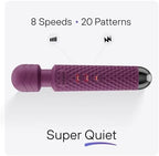 bed geek Handheld Cordless Personal Wand Massager – Waterproof, USB Rechargeable, 20 Vibration Patterns, 8 Speeds, Memory Feature, Skin-Soft Silicone for Ultimate Relaxation Tool