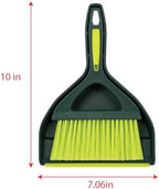Pine-Sol Mini Dustpan and Brush Set | Nesting Snap-On Design | Portable, Compact Dust Pan and Hand Broom for Cleaning, Green