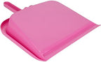 SPARTA Handheld Dustpan with Handle, Cleaning Essentials for Home and Commercial Use, 10", Bright Pink