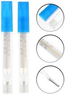 2Pc Glass Oral Temperature Adult: Free Clinic Armpit Fast Reading Fever Indicator