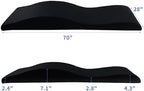 HOMBYS Ergonomic Curvy Foam Massage Bed Mattress Topper, Massage Table Mattress Topper with Removable Velvet Cover, Non-Slip Lash Bed Cushion Only for Beauty Salon(Bed Not Included), Black