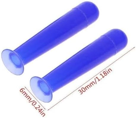 2Pcs Blue Handy Silicone Soft Contact Lenses Small Suction Cups Stick, RGP Inserter Remover Cases, Applies Contacts Safely and Hygienically, Contact Lens Remover, Contact Lens Cases