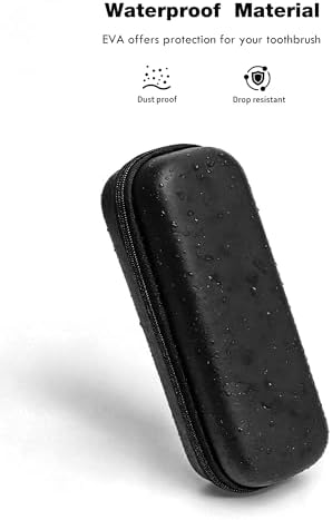 LALIFIT Electric Toothbrush Travel Case, Hard EVA Electric Toothbrush Holder for Oral-B//Oral-B Pro/Phlips Sonicare, Waterproof Protective Toothbrush Storage Bag Container (Black)