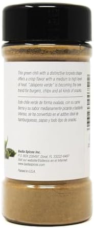 Badia Ground Jalapeno, 2 oz – Green Chili Powder Jalapeño Spice - Zesty Flavor, Medium Heat for Tacos, Meats, Salsa & Chili