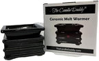 The Candle Daddy Electric Wax Melt and Candle Warmer - Safe No Flame/No Bulb - Square Pagoda Shape Black Ceramic