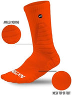 NXTRND 3 Pairs Compression Sports Crew Socks for Men, Cushion Athletic Socks, Basketball, Football and Running