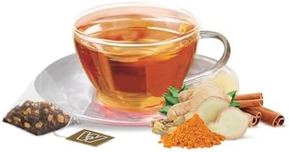 Wissotzky Tea Ginger Turmeric Spiced Chai - Pack of 50 Tea Bags