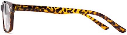 Readers Readers.com Reading Glasses: The Williamsburg Bifocal, Plastic Retro Square Style for Men and Women - Yellow Tortoise, +1.25