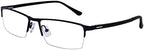 Mens Womens Everyday Use Metal Frame Half Rim Unisex Reading Glasses