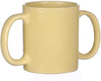 HealthGoodsIn Dual Handle Mug (Double Grip Mug) to Aid Tremors, 11.83 US Fl. Oz. (350 Ml) - Light Lemon Color