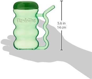 Sammons Preston Small Cup with Built-In Straw, 13 oz. Sippy Cup with Secure Lid and Handle for Spill Prevention, Spillproof Mug with Fun Straw for Kids, Elderly, Disabled, and Handicapped