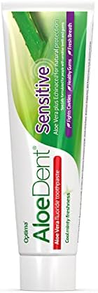 AloeDent Sensitive 100 ml Aloe Vera Plus Echinacea and Fluoride Toothpaste - Pack of 3