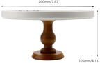 Crapyt Ceramic Cake Stand Round Cake Display Stand Dessert Display Cupcake Stands for Cakes, Fruits, Snacks Mini Cake Stand7.87×4.13"