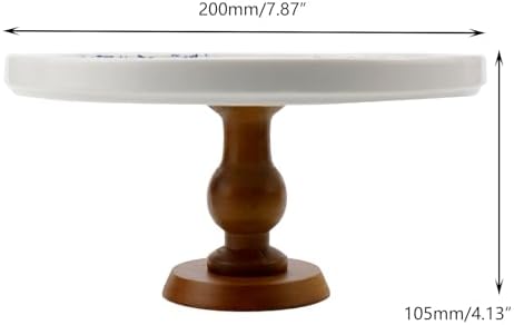 Crapyt Ceramic Cake Stand Round Cake Display Stand Dessert Display Cupcake Stands for Cakes, Fruits, Snacks Mini Cake Stand7.87×4.13"
