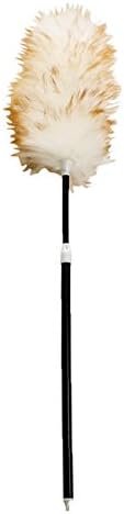 Rubbermaid Commercial Products Lambswool Duster with Telescoping Plastic Handle, 30"- 42", Black, for Industrial/Professional Dusting of Large Spaces