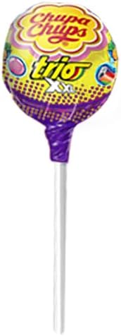 Chupa Chups XXL Trio Bubble Gum Lollipops, Assorted Flavors, Easter Candy, Easter Basket Essentials Stuffers for Kids and Adults, Individually Wrapped Extra Large, Pack of 48