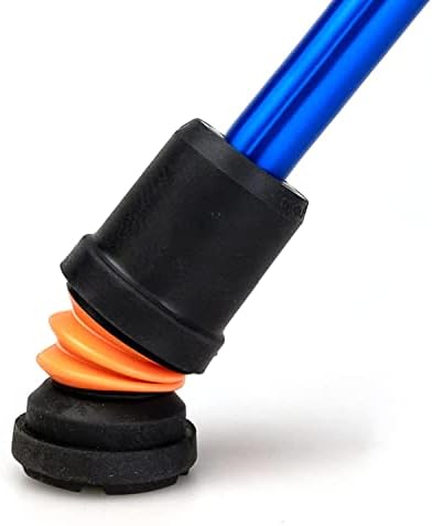 Flexyfoot Shock Absorbing Oval Handle Telescopic Walking Stick - Improves Safety, Improves Grip, Reduces Shocks & Jarring