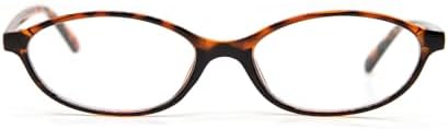 LJCZKA Oval Blue Light Blocking Glasses for Women Men Retro Small Oval Frame Y2K Cat Eye Computer Eyeglasses Clear Lens