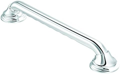 Moen Chrome Bathroom Safety Ultima 18-Inch Designer Shower Grab Bar with Curl Grip for Handicapped or Elderly, R8718D3GCH