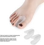 Toe Separator, ANGGREK Silicone Gel Hallux Valgus Separator Bunion Corrector Hammer Toe Separator Toe Spacers Pads for Foot Care Crooked Toes(L)
