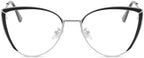 LJCZKA Cat Eye Blue Light Blocking Glasses for Women Computer Glasses Metal Frame Anti Eyestrain