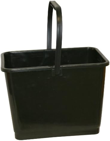 Mallory 864 Bucket with Handle, 2 Gallon Capacity, Black, 2 Gallon (256 Ounces)