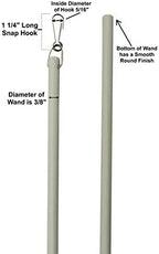 Kirsch 36" Fiberglass Drapery Baton Wand with Stainless Steel Snap Hook