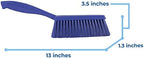 Vikan 45878 Bench Cleaning Brush, Polypropylene/Polyester Soft Bristle Dustpan Brush & Sweeper With Handle, 14-Inch, Purple