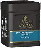 Taylors of Harrogate Scottish Breakfast, Black Tea, Loose Leaf, 4.41 Ounce Tin Caddy, Strong, Malty and Full, Caffeinated, Premium Whole Leaf Tea