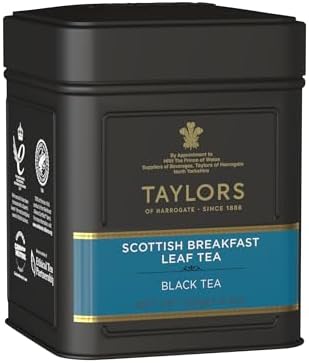 Taylors of Harrogate Scottish Breakfast Loose Leaf, 4.41 Ounce Tin (Pack of 2)