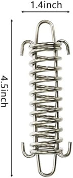 Suwimut 12 Pieces Tent Spring Buckle, Windproof Stainless Steel Rope Tensioner Awning Fixed Hook Buckle, Heavy Duty Tension Springs for Outdoor Camping, Dog Chain, Swing, Hammock Chair, Punching Bag