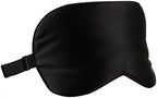 minkissy Silk Sleeping Mask with Adjustable Strap Light Blocking Eye Mask for Sleep Travel and Meditation Black Unisex Design for Relief and Facial Relaxation