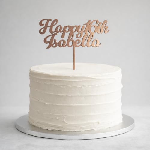 Personalized Birthday Cake Topper Custom Name & Age Cake Decoration for Kids Adults Milestone Birthday Party Decor Keepsake Gift