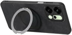 Compatible with Oppo Reno10 5G,Compatible with Oppo Reno 10 5G CPH2531 [PC + TPU + PU] 3-in-1 Built-in Magnetic Stand Shockproof Protective Case Black