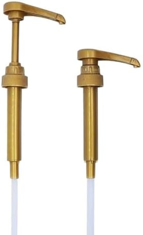 Syrup Pump Compatible with Torani, DaVinci and Skinny (Set of 2) - fits bottles (25.4 oz-750ml) (Gold)