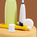Toothpaste Flip Cap 50Pcs Plastic Squeeze Tube Dispenser Lids with Self-Closing Flip-Top for Bathroom Organization and Travel Use