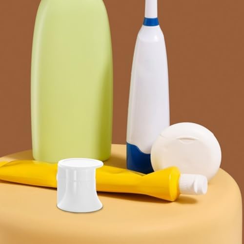 Toothpaste Flip Cap 50Pcs Plastic Squeeze Tube Dispenser Lids with Self-Closing Flip-Top for Bathroom Organization and Travel Use