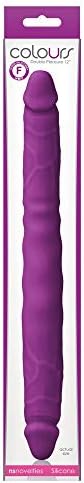 Colours - Double Pleasures - 12 Inch Silicone Double Dong (Purple)