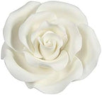 Culpitt WHITE 38mm M Edible Sugar Soft Roses Wedding Cup Cake Icing Decoration