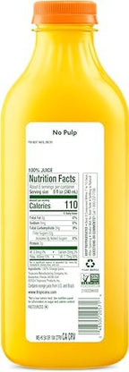 Tropicana Pure Premium 100% Orange Juice Original, No Pulp No Added Sugars, 46 fl oz bottle