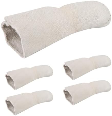 5Pcs Leather Finger Protection Cover Hand Sewing Finger Guards DIY Jewelry Making Crafting Tools(5pcs Fingers Protectors)