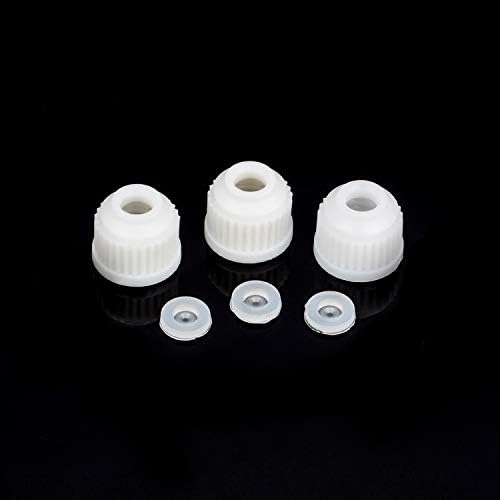 StonyLab Plastic Screw Caps Replacement Caps for Thermometer Inlet Adapter 14/20, 19/22 and 24/40, 3-Pack