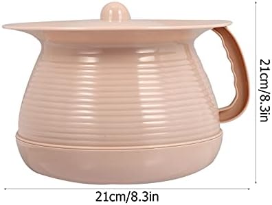 Cabilock Portable Spittoon Bedpan with Lid 8.26X8.26X5.31In Night Urine Pot for Children Adults Elderly Household Chamber Pot Easy Clean