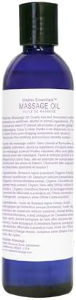 Master Massage Organic Massage Oil - 8 fl oz, Soothing Sense, Water-Soluble, Skin-Nourishing Formula for Relaxation, Ideal for Massage Therapy and Home Use, Pack of 1