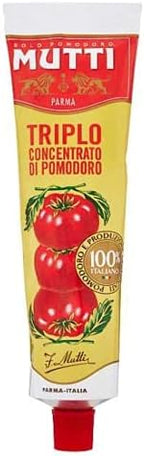 Mutti Triple Concentrated Tomato Sauce Tube 185gr 6.52oz, Pack of 4