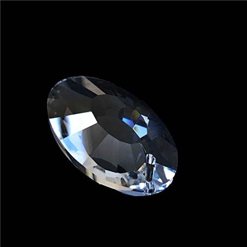 Clear Oval Ring Shape Crystal Glass Hanging Drop Lighting Prism Pendant Home Decoration,50mm 10pcs