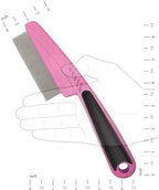 Multifunctional Stainless Steel Fine-Toothed Dandruff Comb, Professional Scalp Care Tool, Suitable for Children and Adults (Pink)