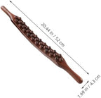 FRCOLOR 37-Beads Massage Stick for Full Body Gua Sha Therapy Multifunctional Muscle Massager Roller for Deep Tissue and Meridian Massage Back and Abdominal Pain Relief Tool 20.47In