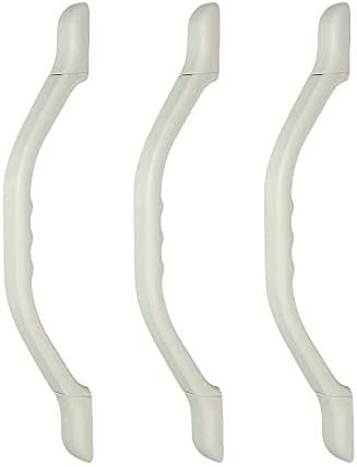 Manufacturers' Select ITC Weather Resistant Molded RV Grab Handle, Entry Step Support Grab Bar for RV, Boats, and Trailers (Bright White - 3 Pack) (X002E3Z60L)