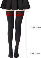 Extra Long Thigh High Socks for Women Striped Over Knee Thigh Socks Long Boot Thigh High Stockings Leg Warmers
